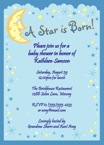 personalized star theme baby shower invitations
